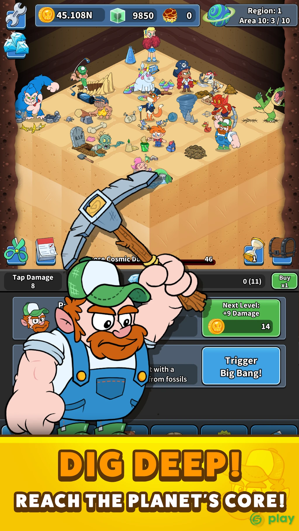 Tap Tap Dig 2: Idle Mine Sim — скриншот 2