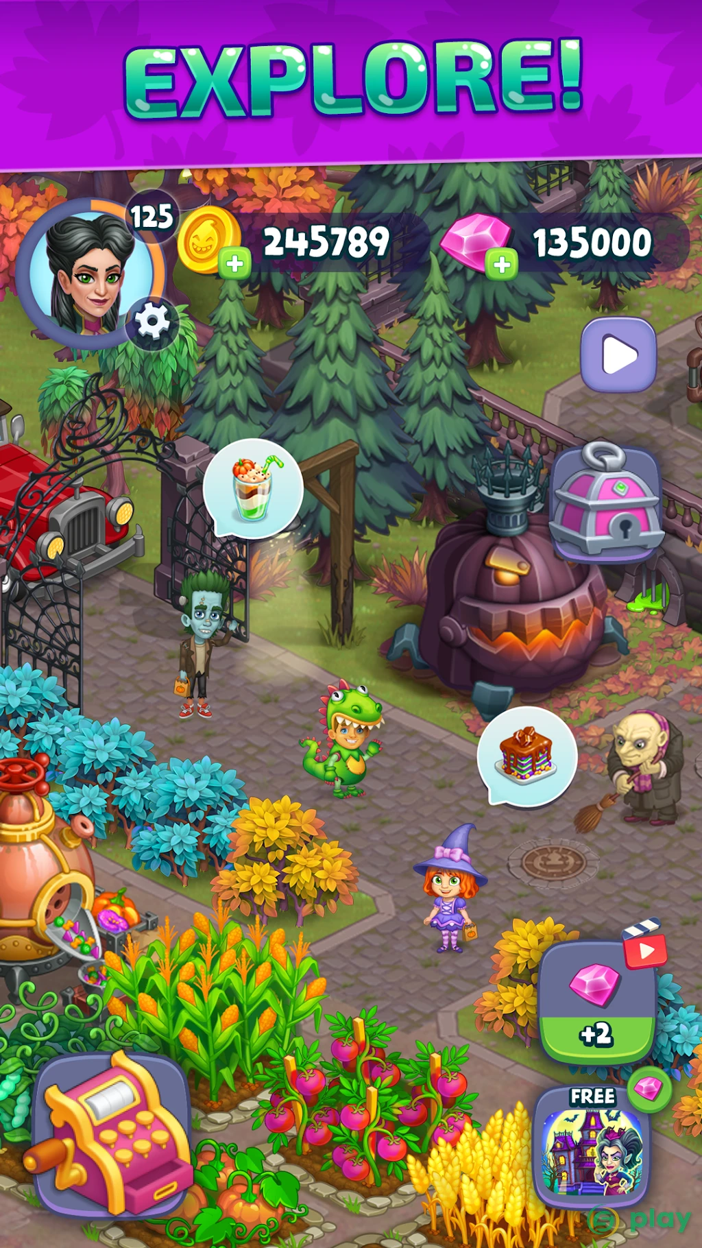 Monster Farm: Ферма - Хэллоуин в Городке Монстров — скриншот 1