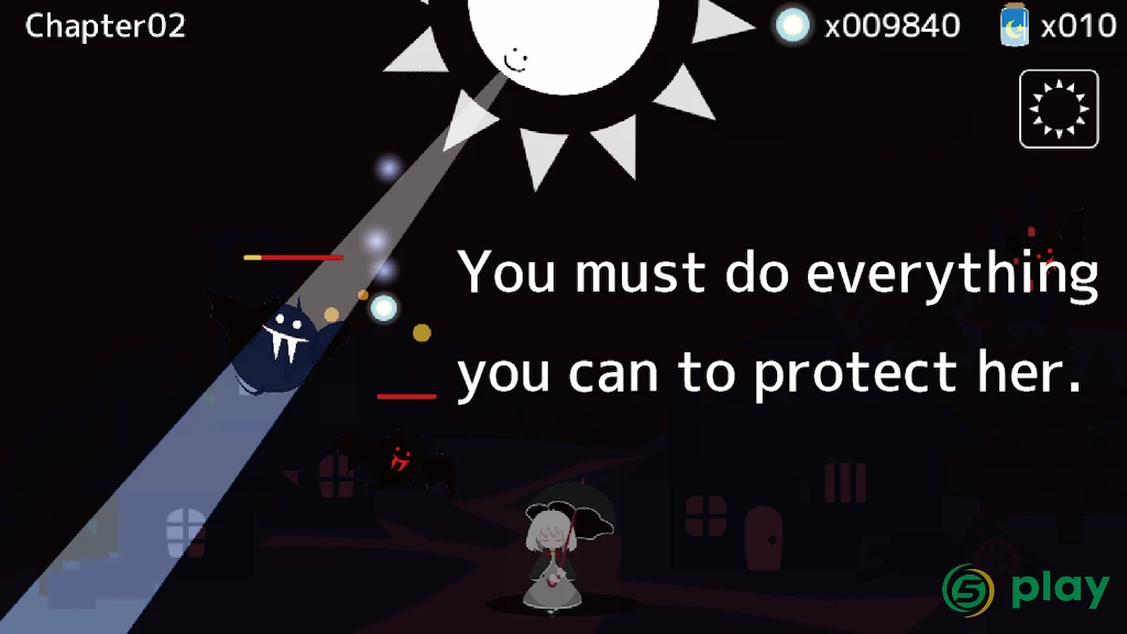 Girl x Sun - Terasene - Tower defence & Novel game — скриншот 2