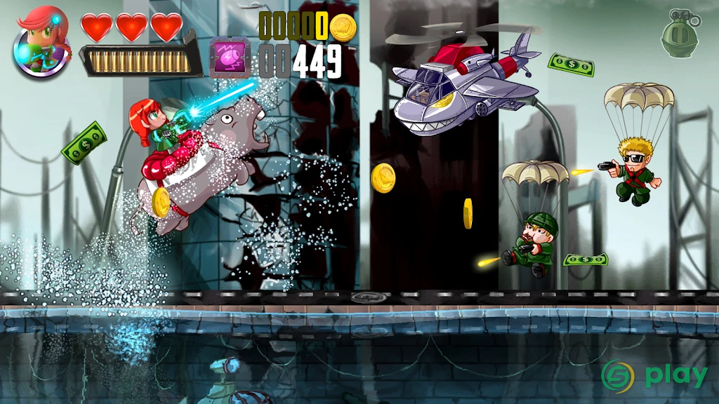 Ramboat - Jumping Shooter Game — скриншот 4