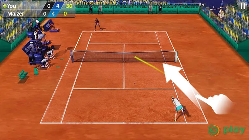 Теннис пальцем 3D - Tennis — скриншот 3
