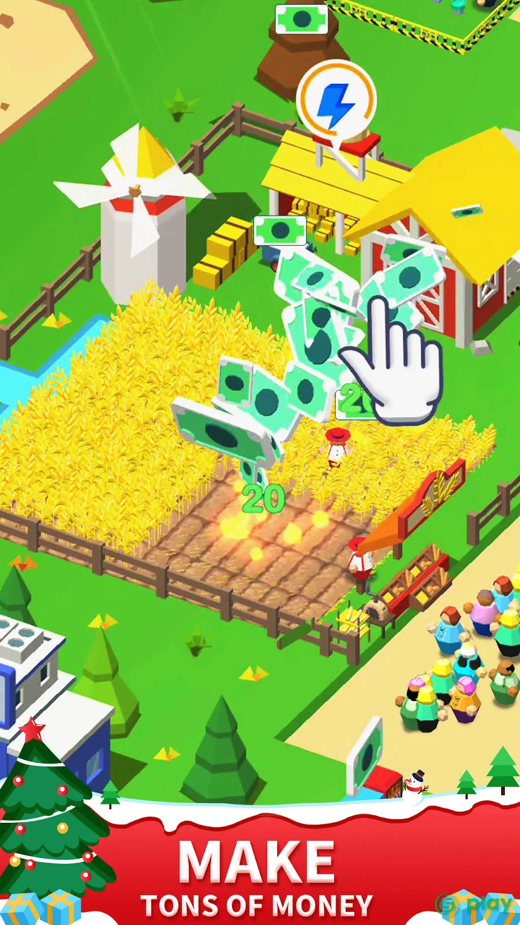 Idle Leisure Farm - Cash Clicker — скриншот 2