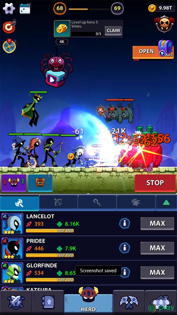 Stickman Heroes: Возраст монстров — скриншот 1