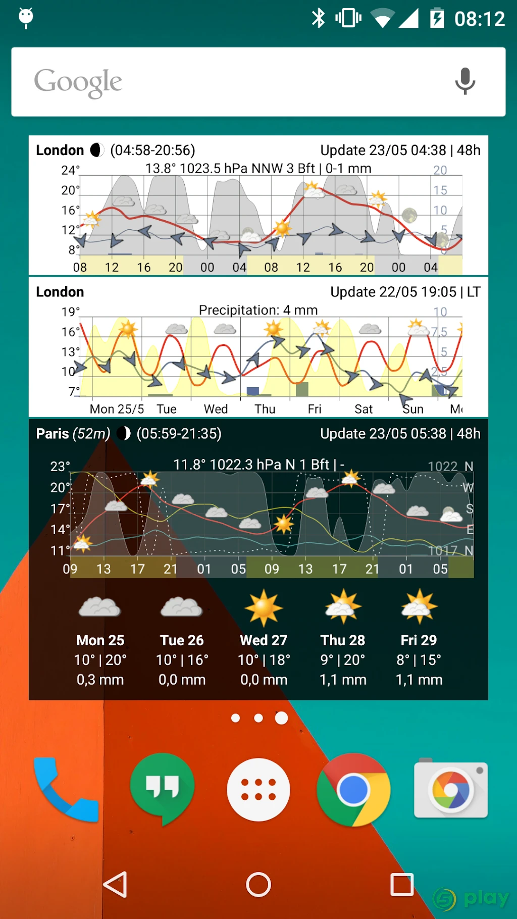 Meteogram Weather Widget - Donate version — скриншот 2