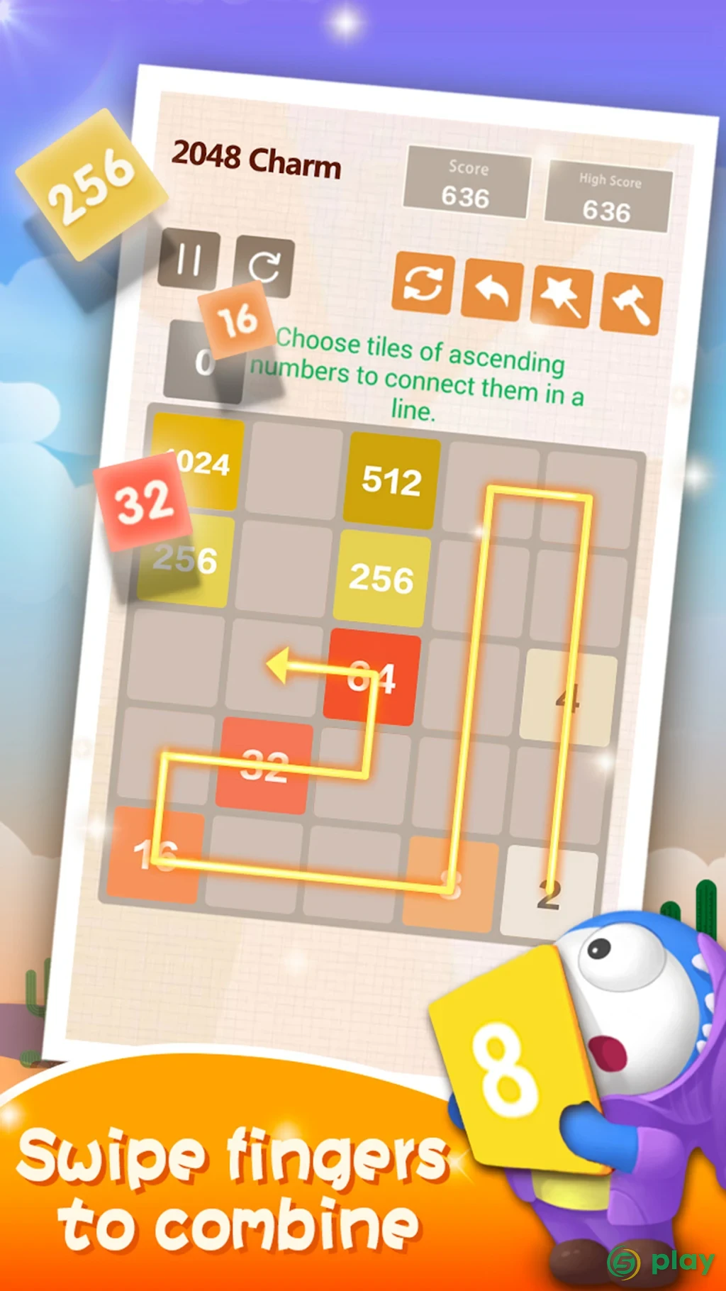 2048 Очарование: классический & Новые игры 2048 — скриншот 2