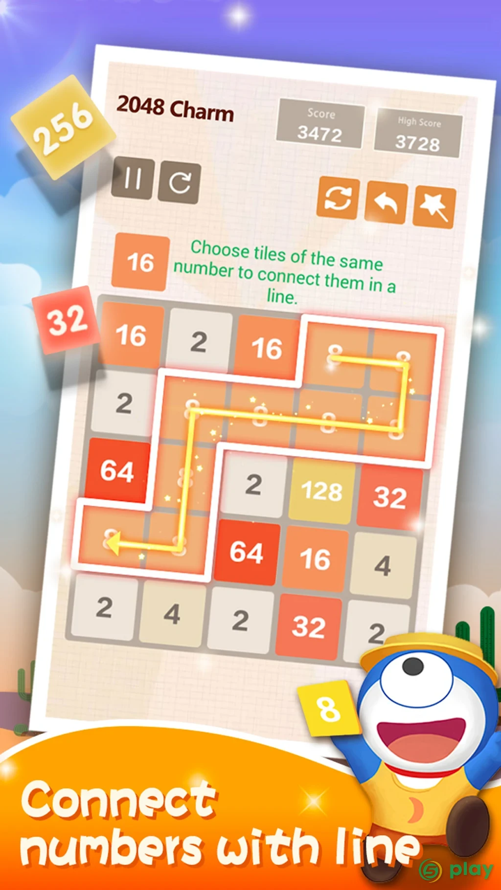 2048 Очарование: классический & Новые игры 2048 — скриншот 3
