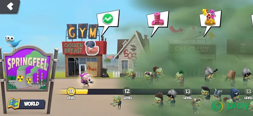 Kids VS Zombies: эпик PvP битвы за пончики — скриншот 2
