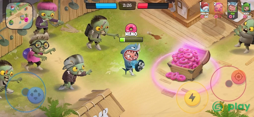 Kids VS Zombies: эпик PvP битвы за пончики — скриншот 8