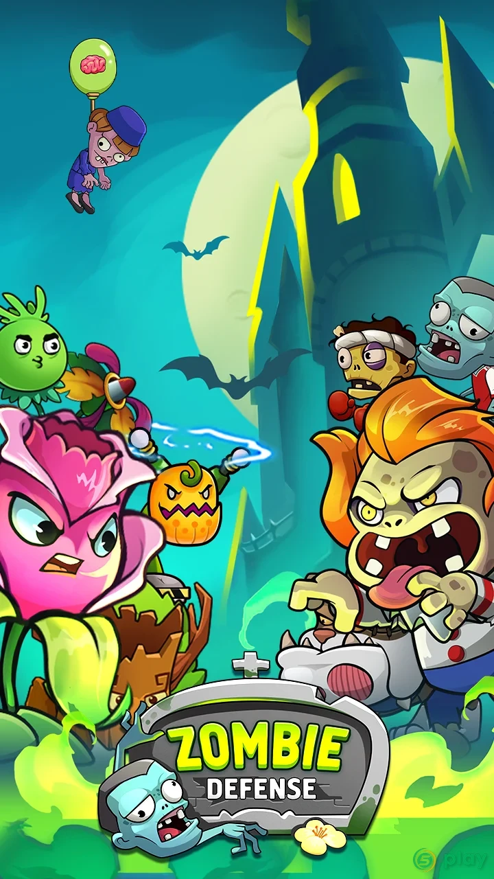 Zombie Defense - Plants War - Merge idle games — скриншот 1