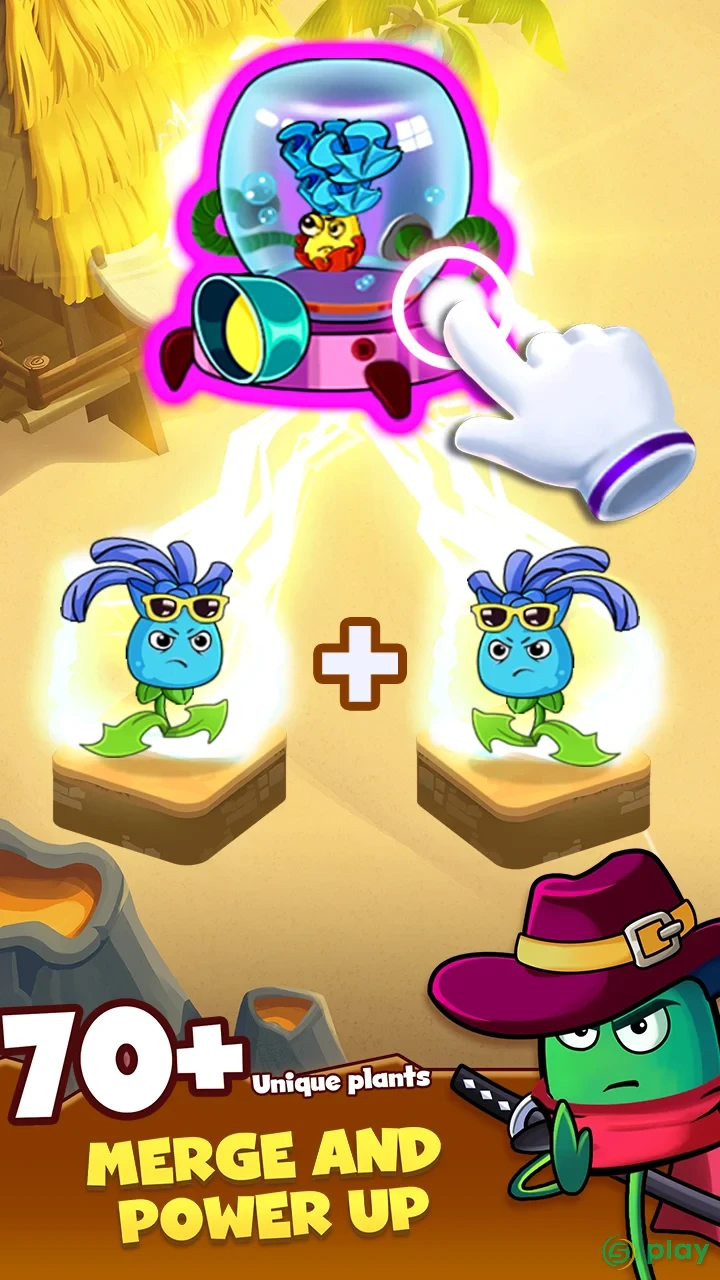 Zombie Defense - Plants War - Merge idle games — скриншот 3