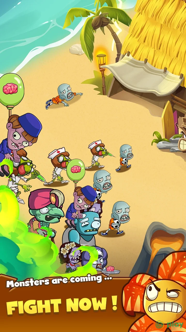 Zombie Defense - Plants War - Merge idle games — скриншот 4
