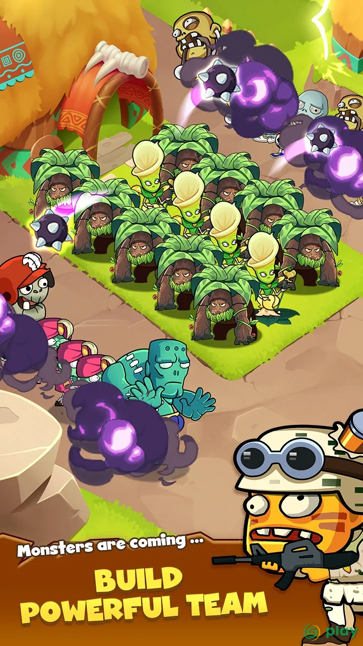 Zombie Defense - Plants War - Merge idle games — скриншот 6