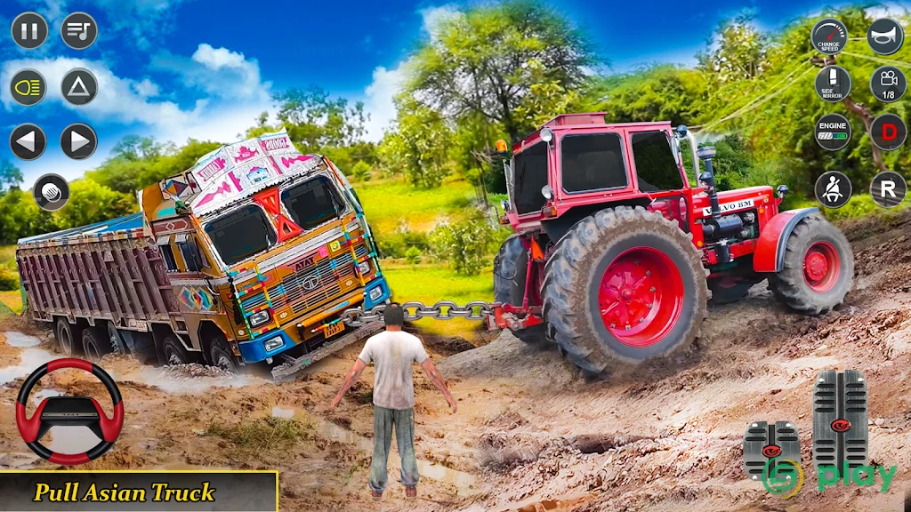 Real Tractor Pulling Simulator: Offroad | City Mod — скриншот 3