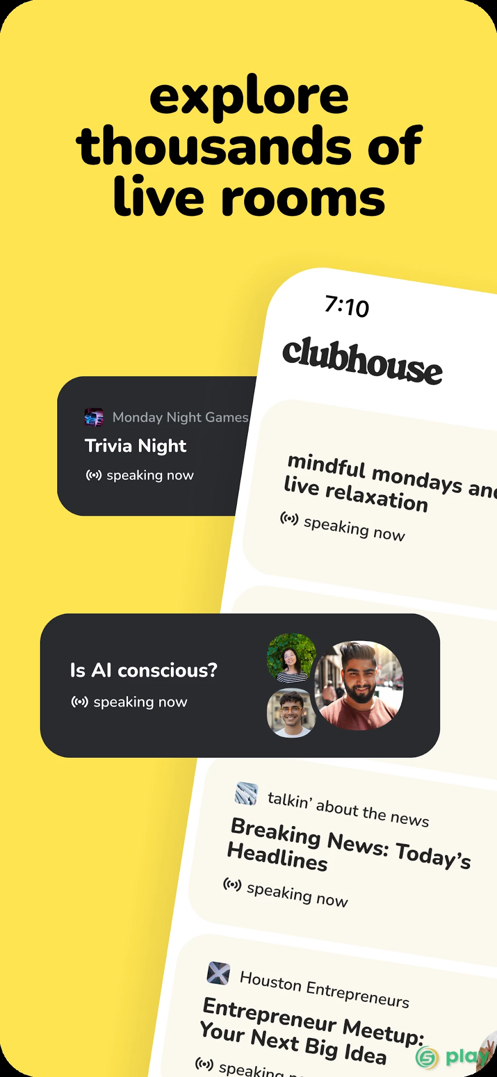 Clubhouse: Drop-in audio cha‪t — скриншот 1