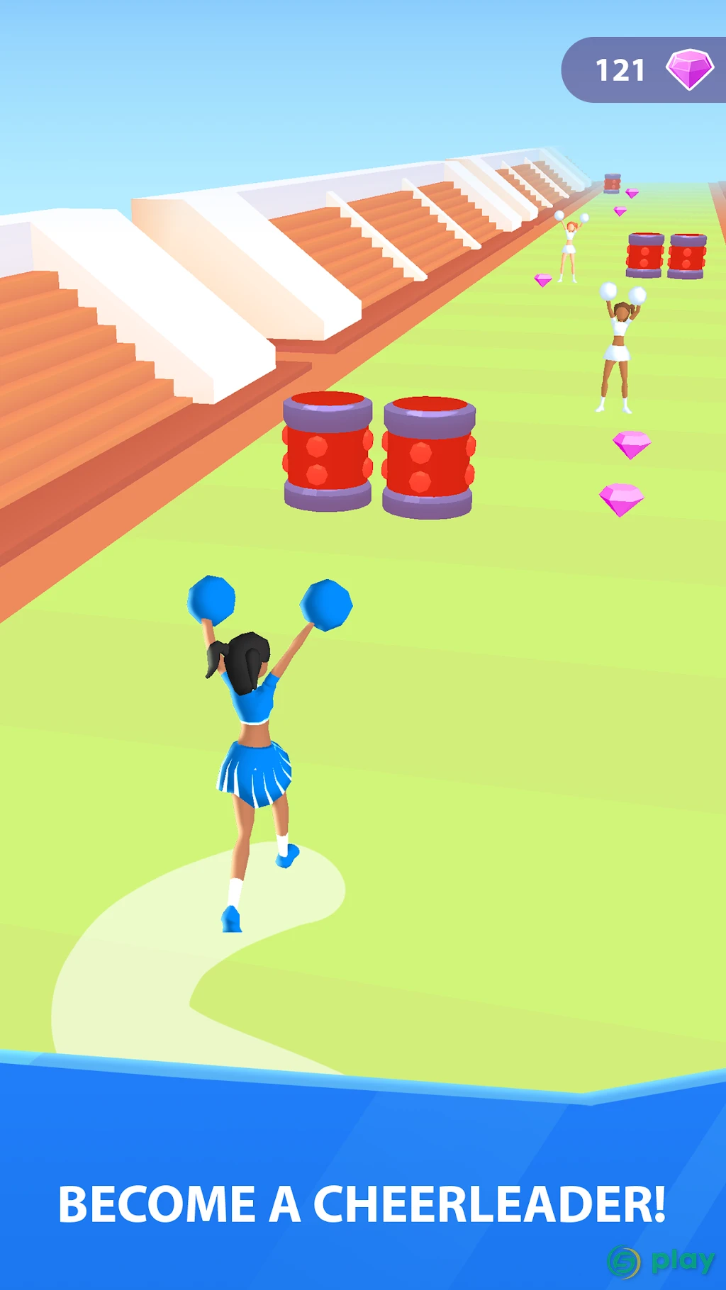 Cheerleader Run 3D — скриншот 1