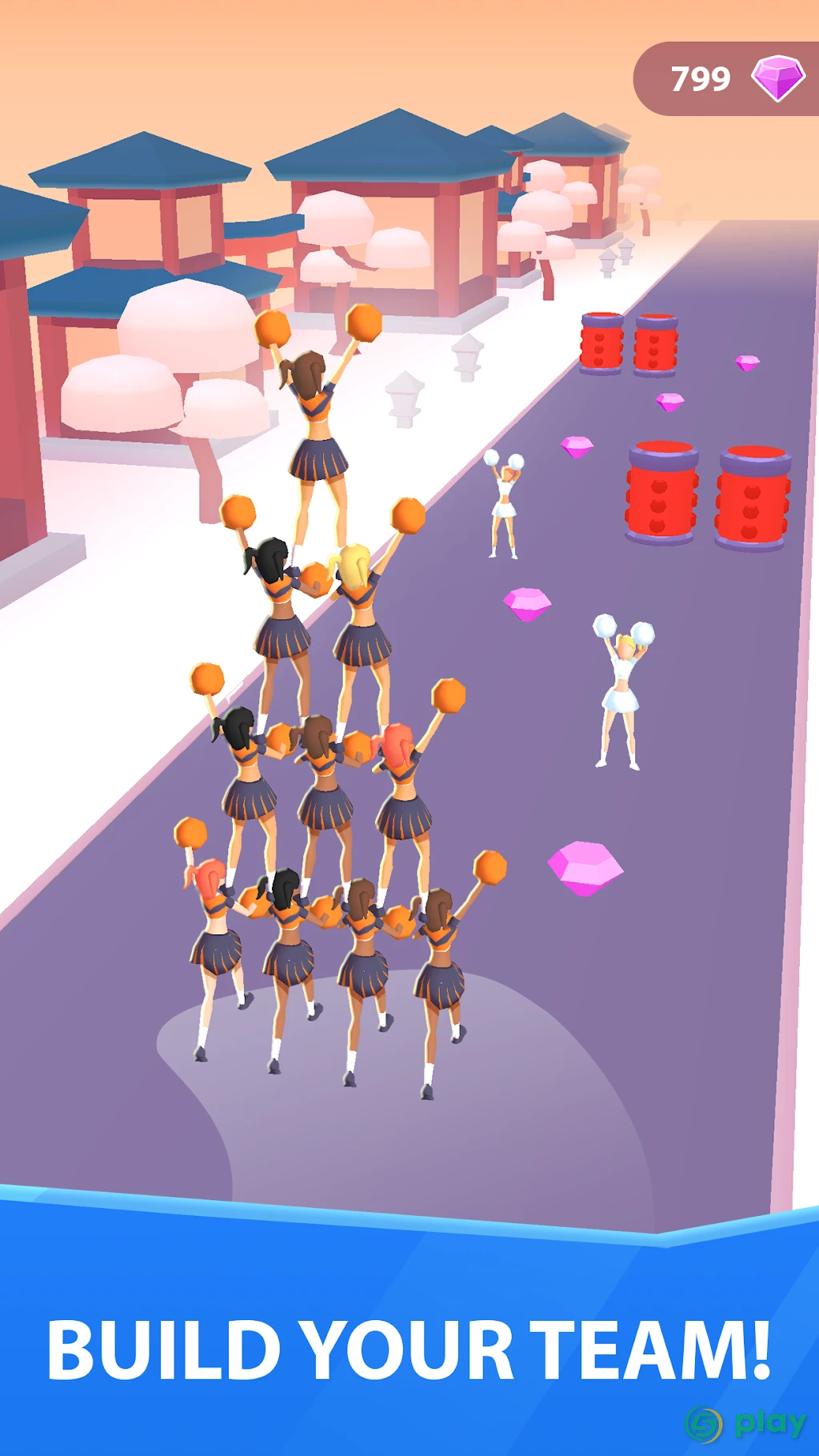 Cheerleader Run 3D — скриншот 2