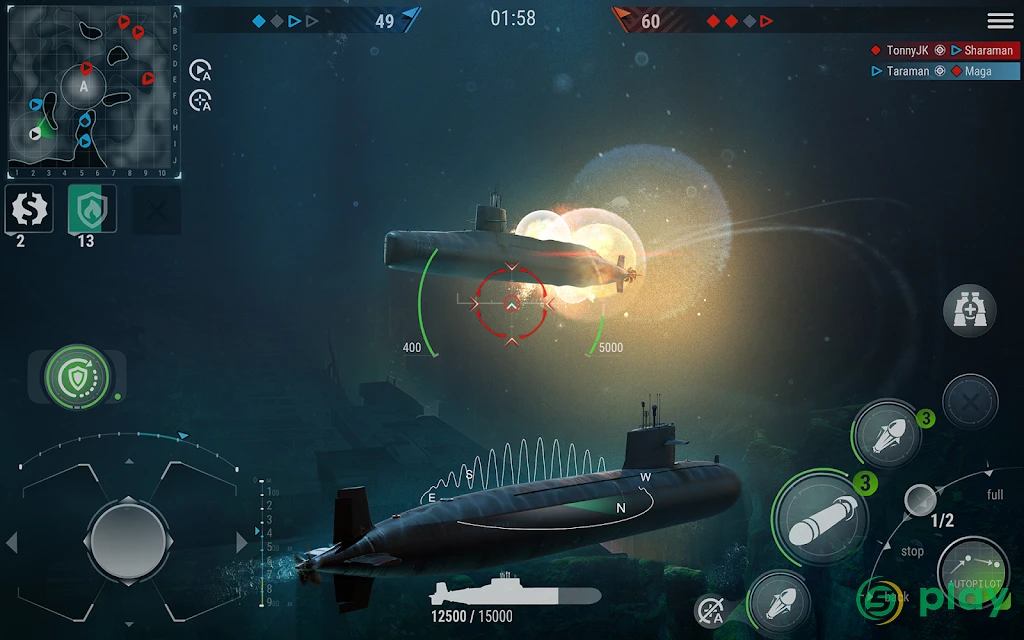 WORLD of SUBMARINES: военный ММО 3Д шутер — скриншот 10
