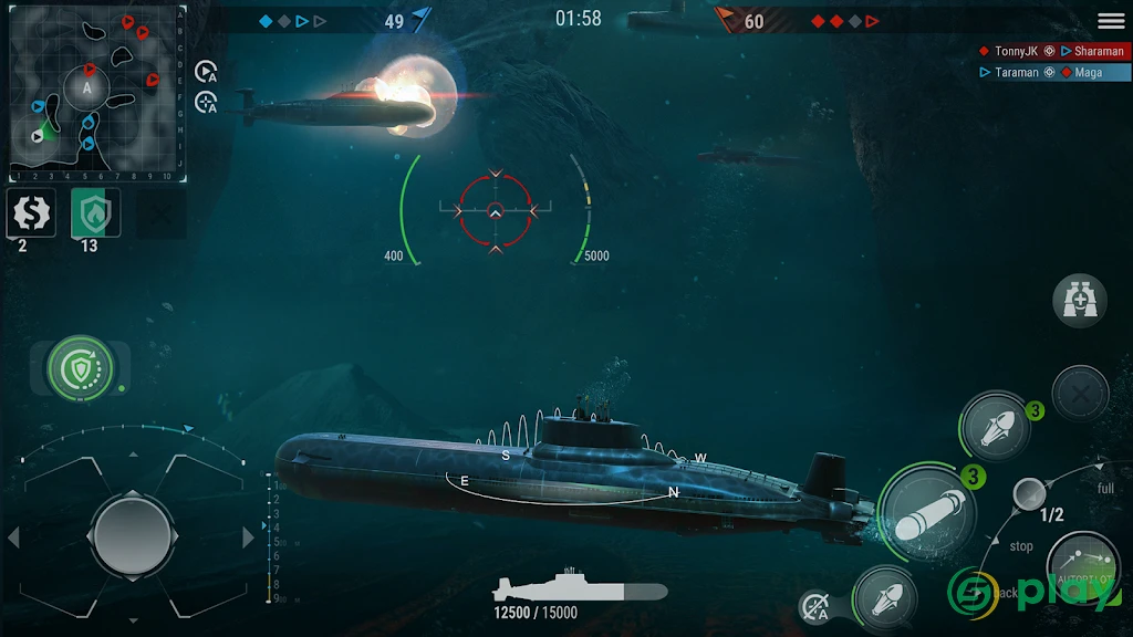 WORLD of SUBMARINES: военный ММО 3Д шутер — скриншот 1