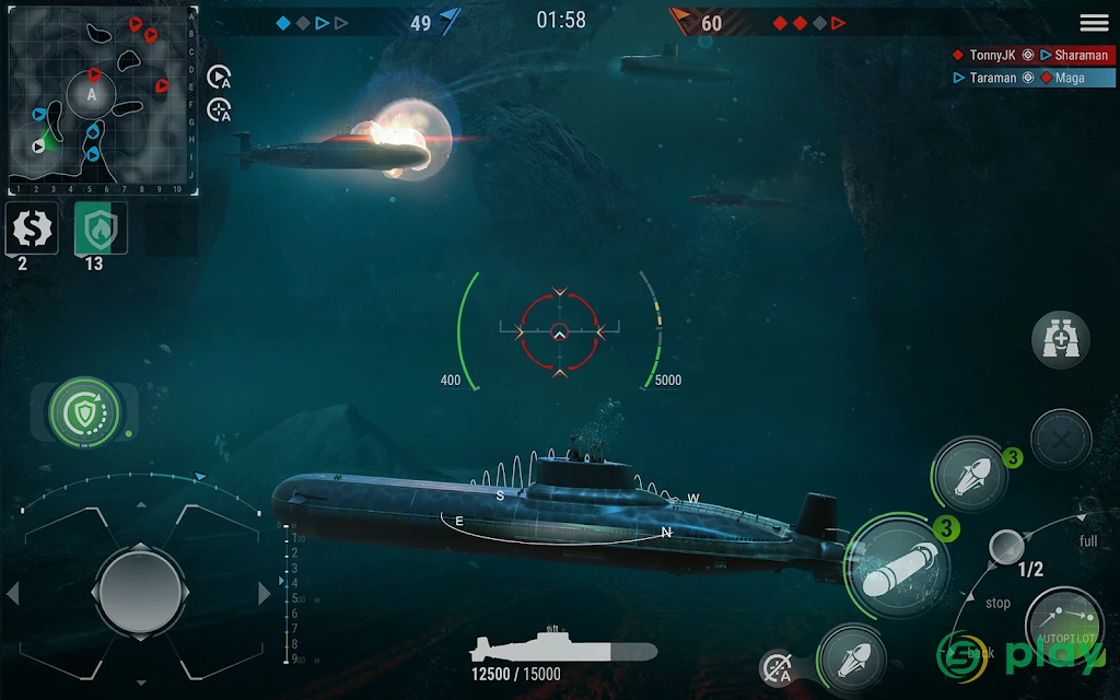 WORLD of SUBMARINES: военный ММО 3Д шутер — скриншот 9