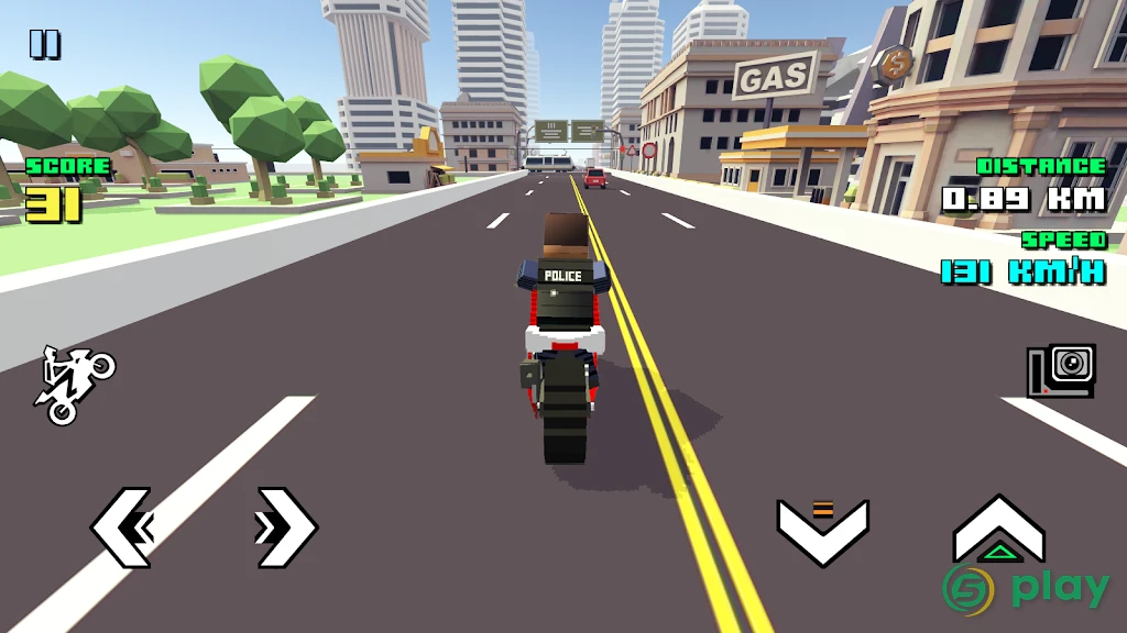 Blocky Moto Racing ? - мотоцикл симулятор — скриншот 1