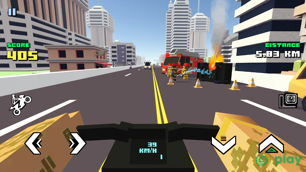 Blocky Moto Racing ? - мотоцикл симулятор — скриншот 6