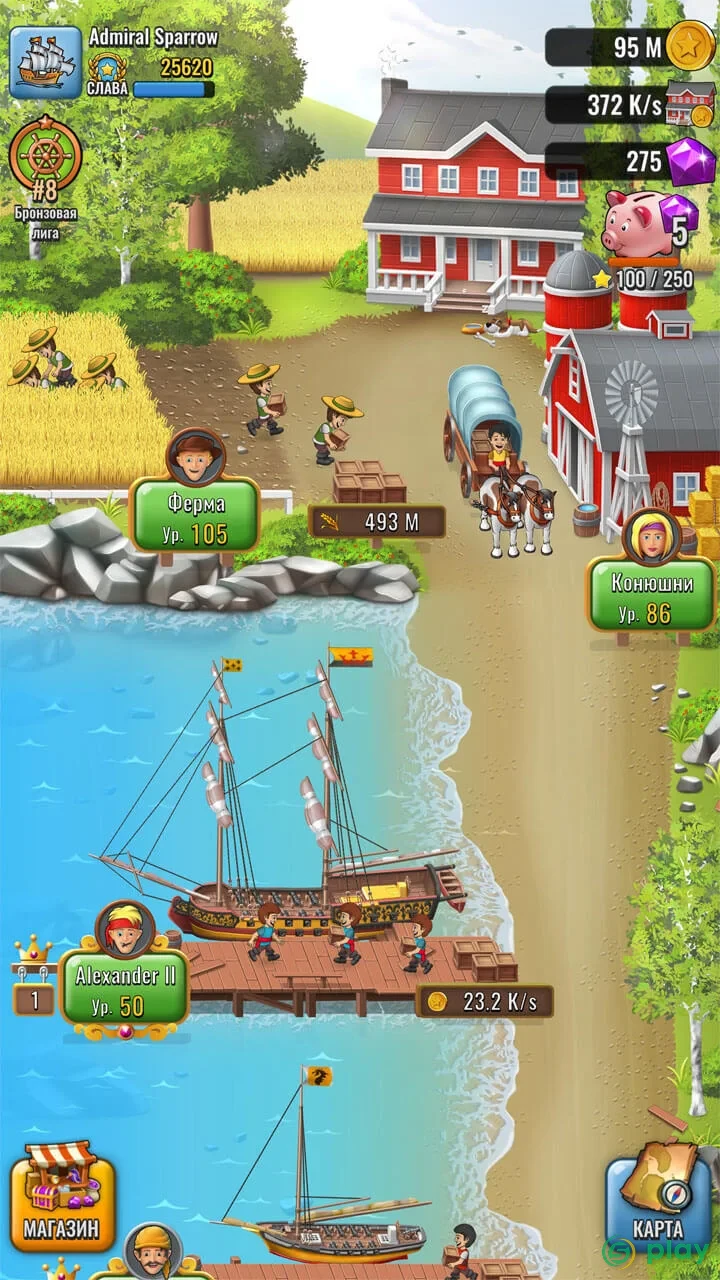 Pocket Ships Tap Tycoon: Idle Seaport Clicker — скриншот 6