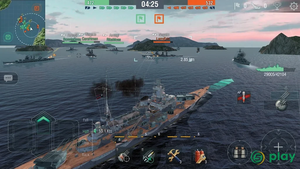 World of Warships Blitz: военно-морской MMO шутер — скриншот 6