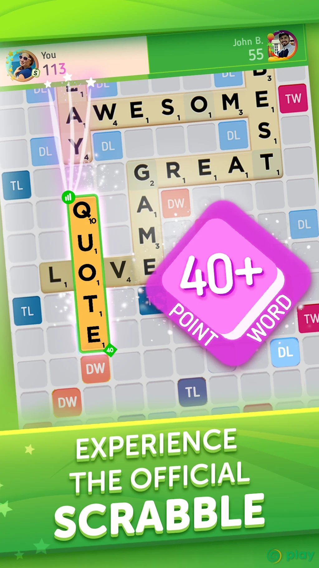 Scrabble® GO - New Word Game — скриншот 1