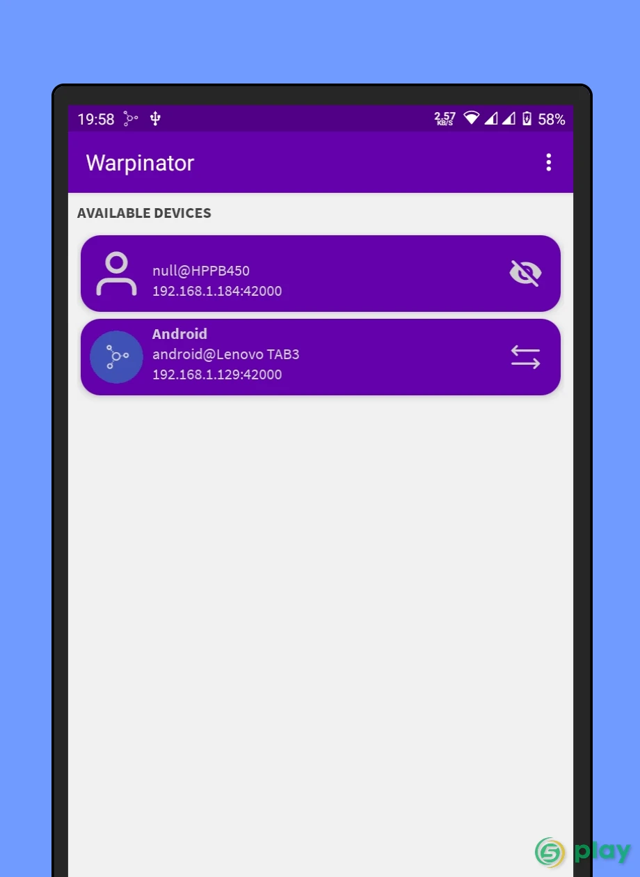 Warpinator for Android (unofficial) — скриншот 1
