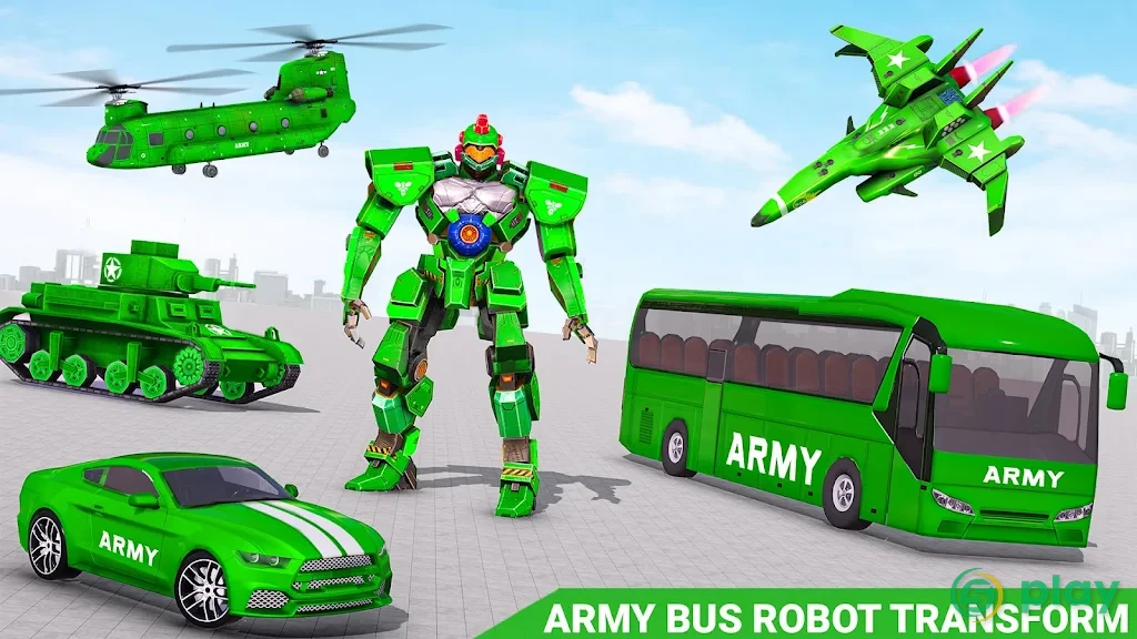 Армейский автобус робот автомобиль игра 2021 — скриншот 8