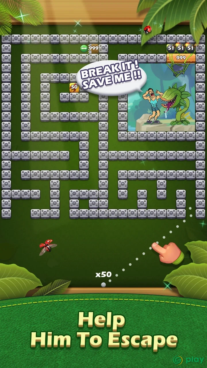 Breaker Fun разрушение кирпичей& спасательная игра — скриншот 2