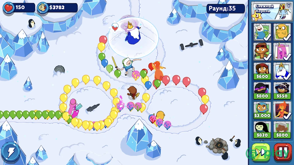 Bloons Adventure Time TD — скриншот 1