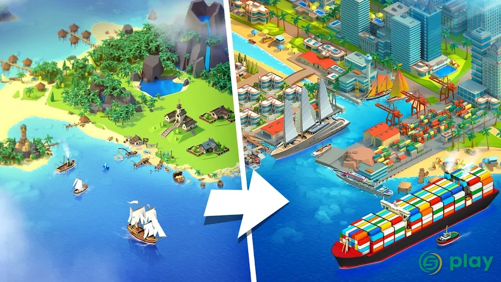 Sea Port: Стратегия - строй город и перевози грузы — скриншот 2