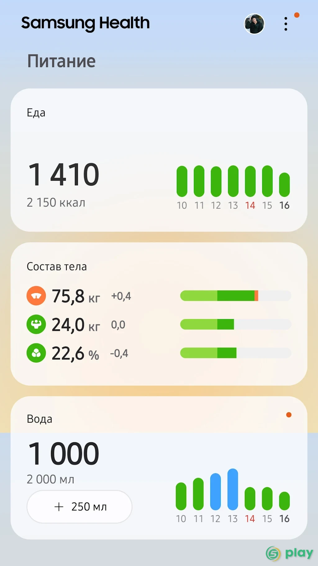 Samsung Health — скриншот 6