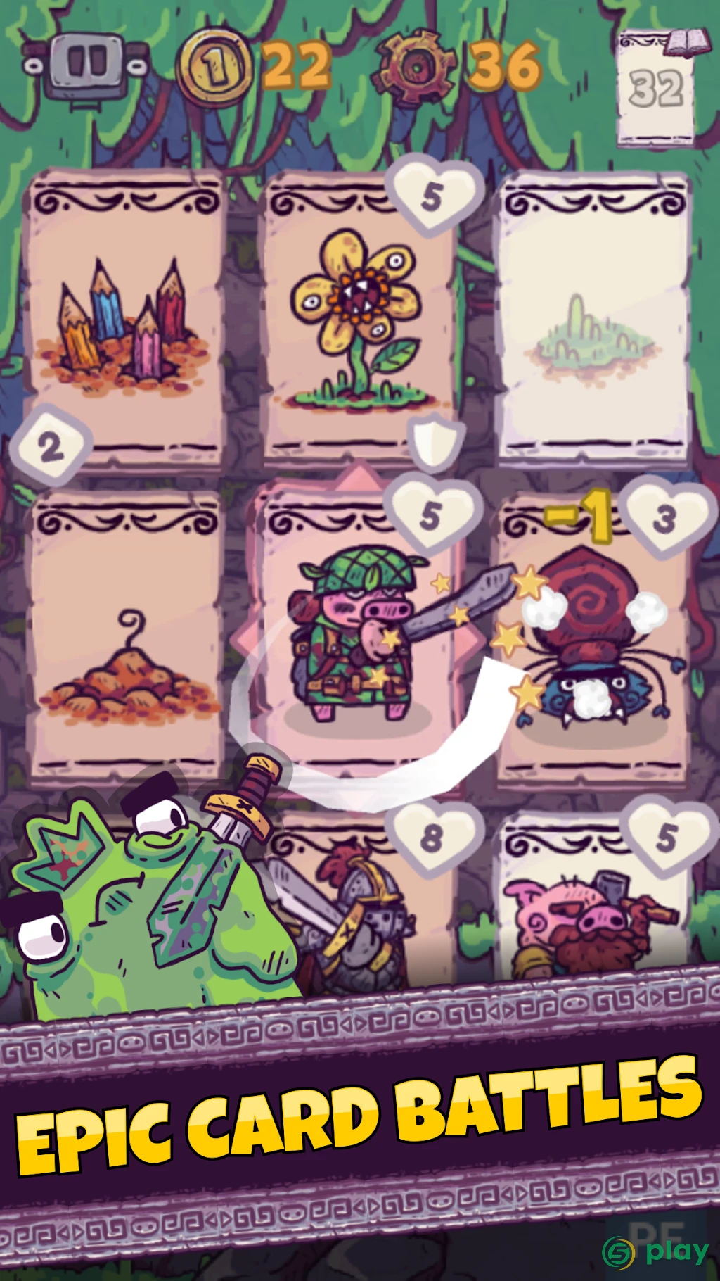 Card Hog - Карточная RPG-головоломка — скриншот 1