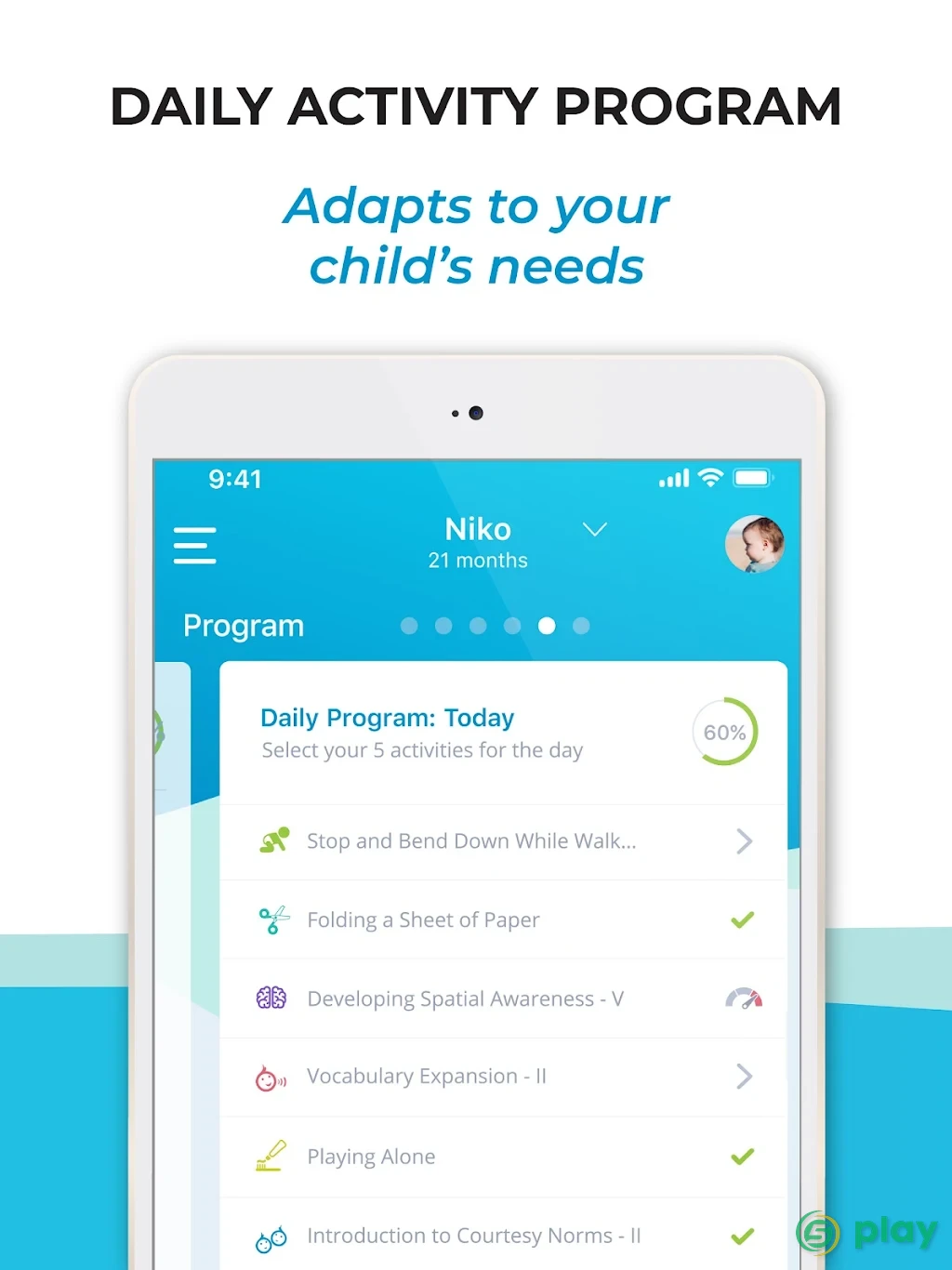 BabySparks - Development Activities and Milestones — скриншот 11