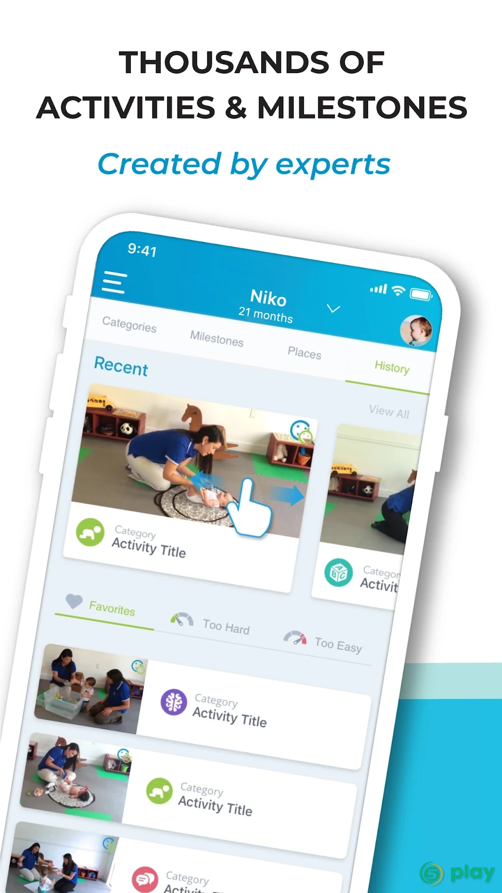 BabySparks - Development Activities and Milestones — скриншот 2