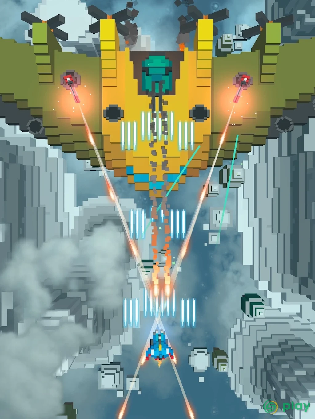 Sky Wings: Pixel Fighter 3D — скриншот 11