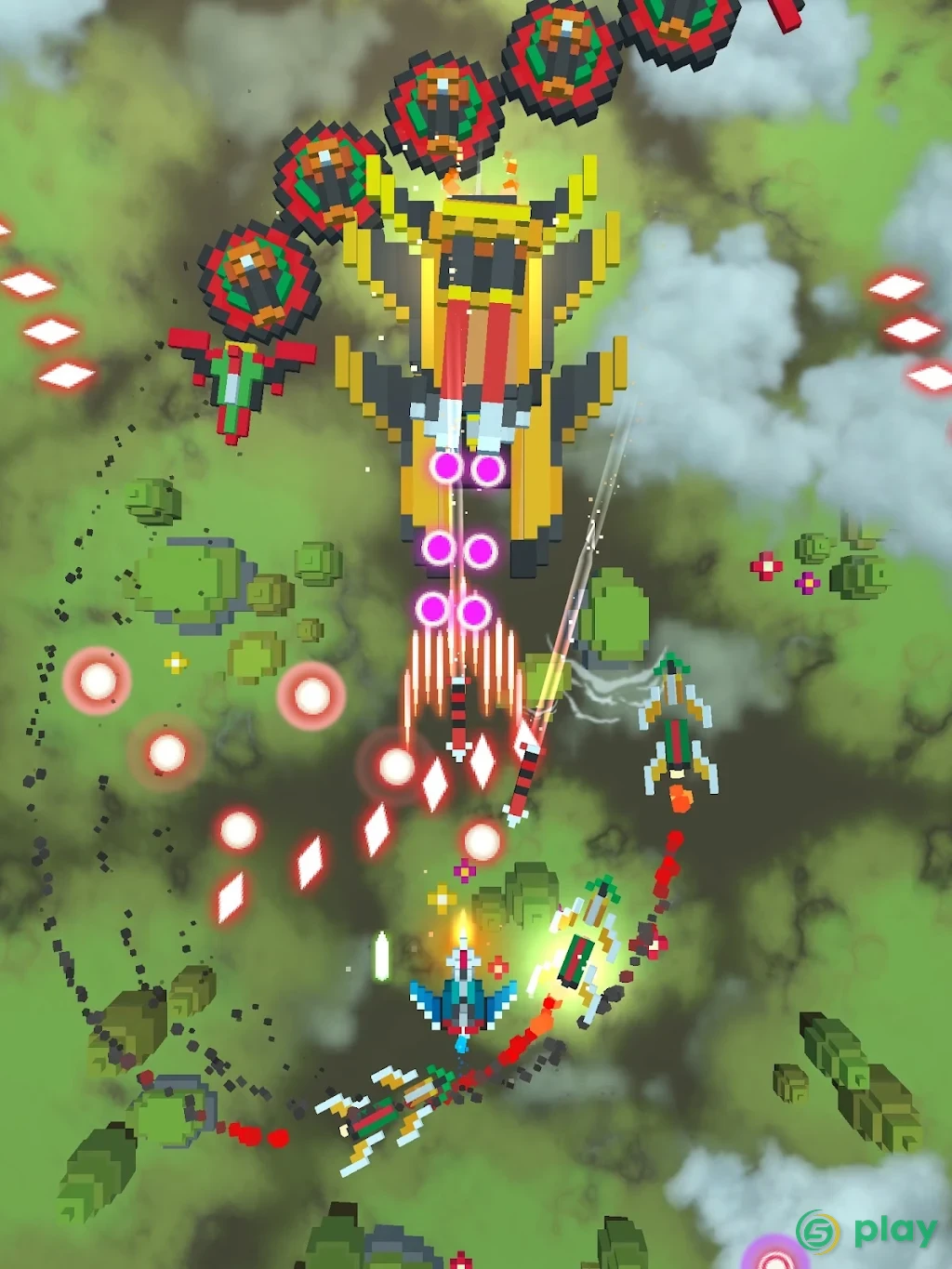 Sky Wings: Pixel Fighter 3D — скриншот 12