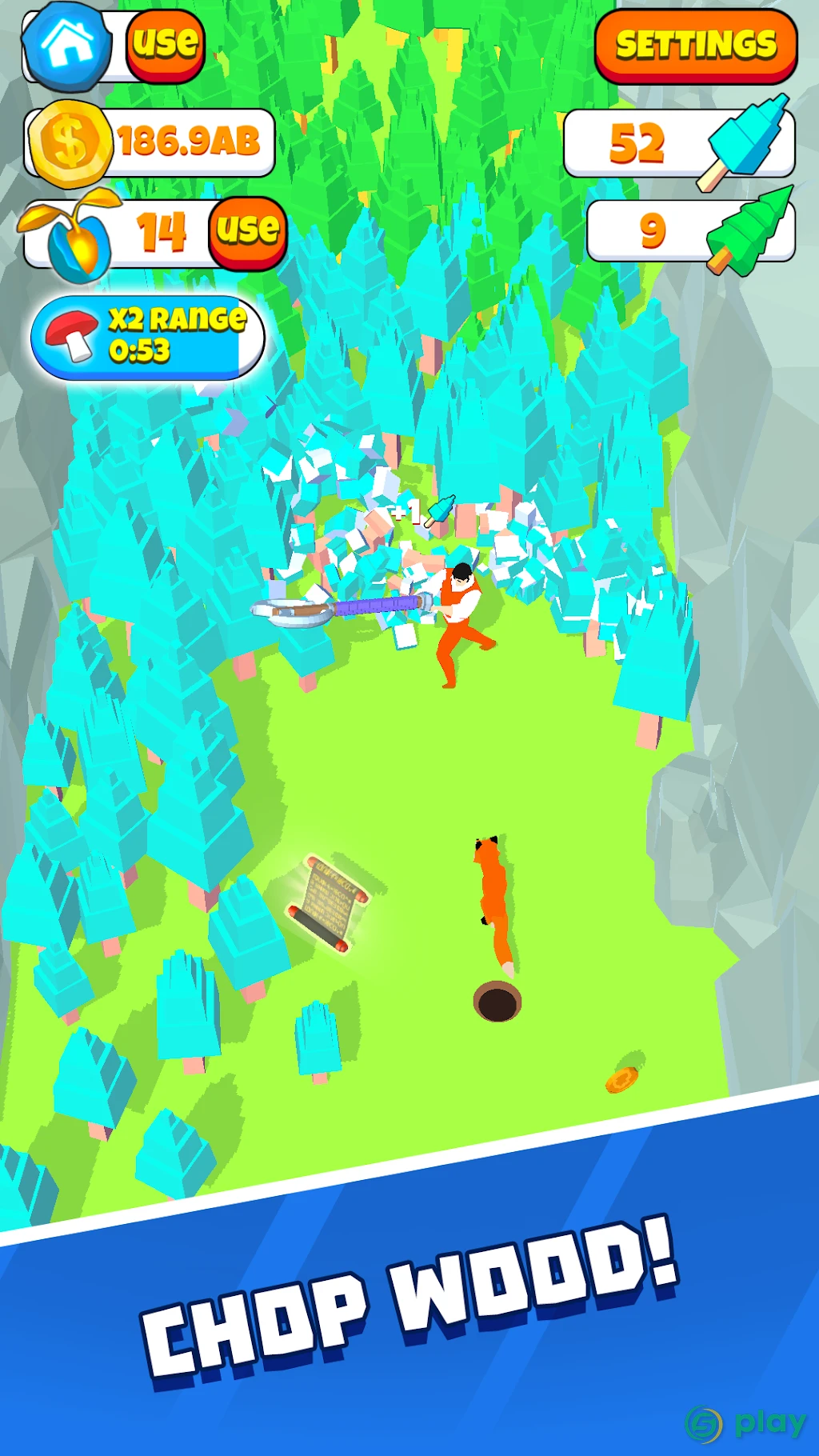 Idle Lumberjack 3D — скриншот 1