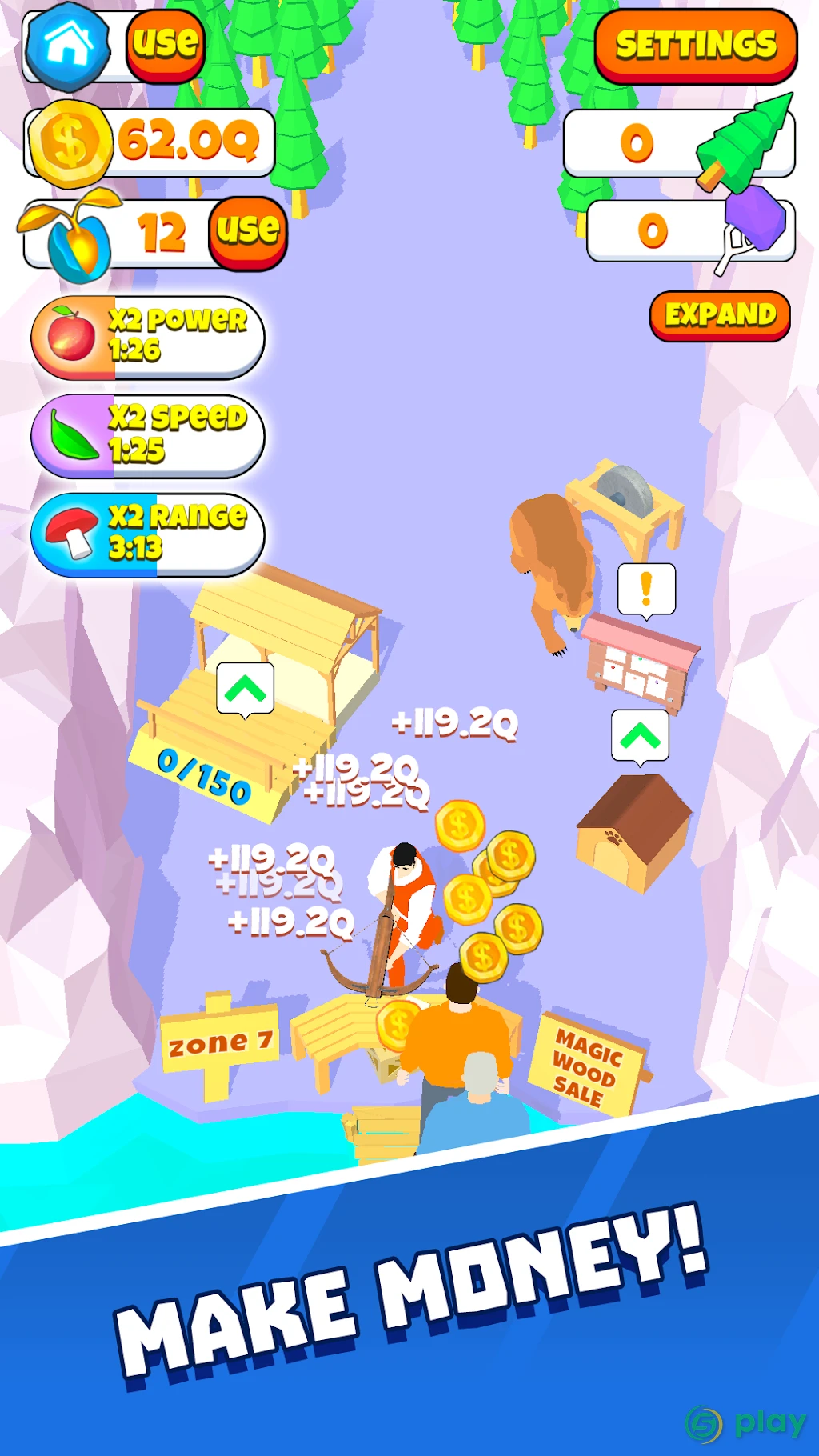 Idle Lumberjack 3D — скриншот 2
