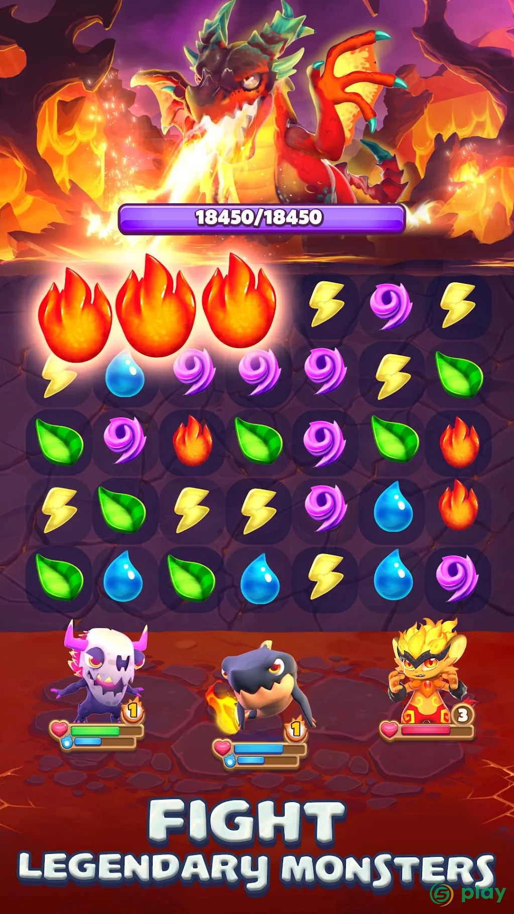Monster Tales - Multiplayer Match 3 Puzzle Game — скриншот 2