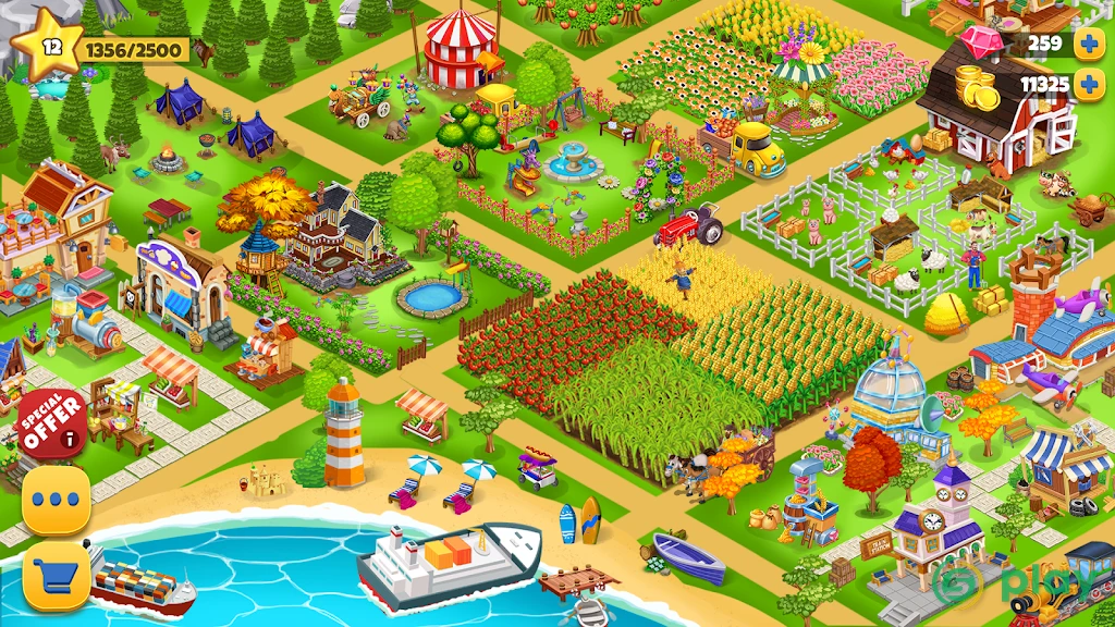 Farm Day Village фермер: Offline игры — скриншот 1