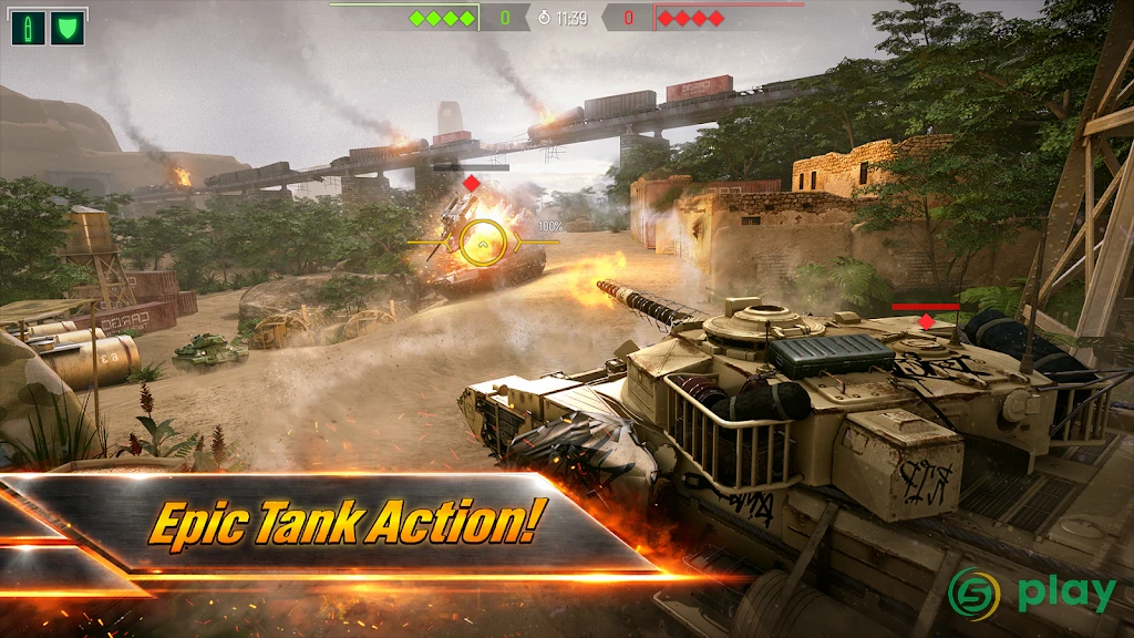 Tank Force: Лучшие игры танки онлайн по сети — скриншот 1