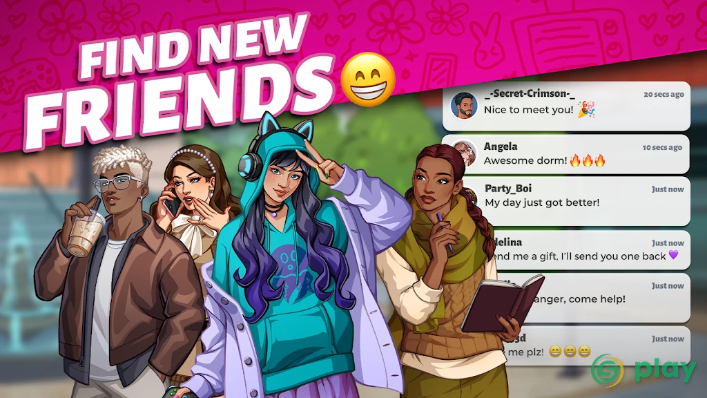Party in my Dorm: College Life Roleplay Chat Game — скриншот 1
