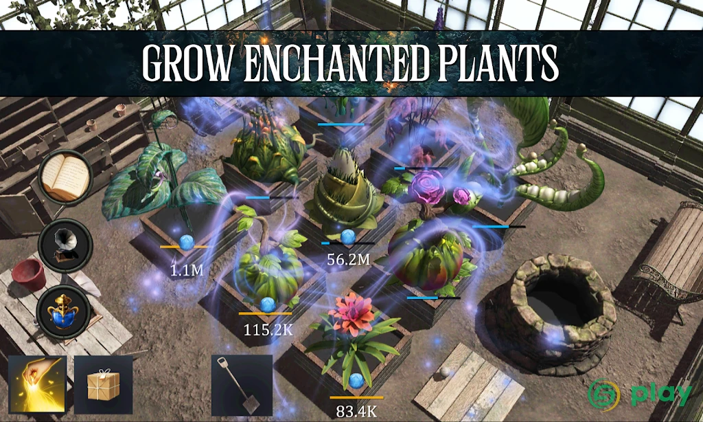 Wizards Greenhouse Idle — скриншот 2
