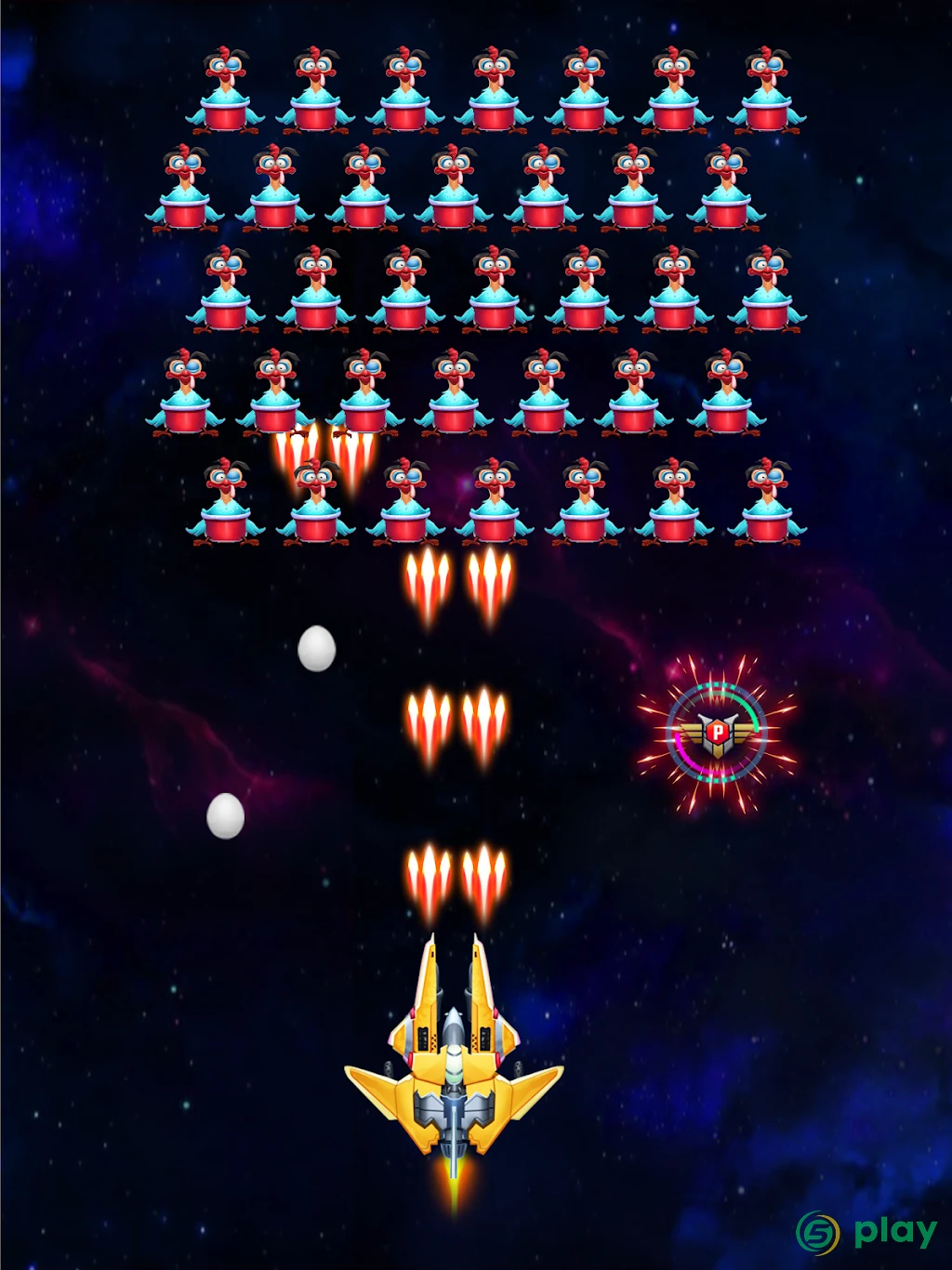Galaxy Attack: Robot Transform Chicken Shooter — скриншот 11