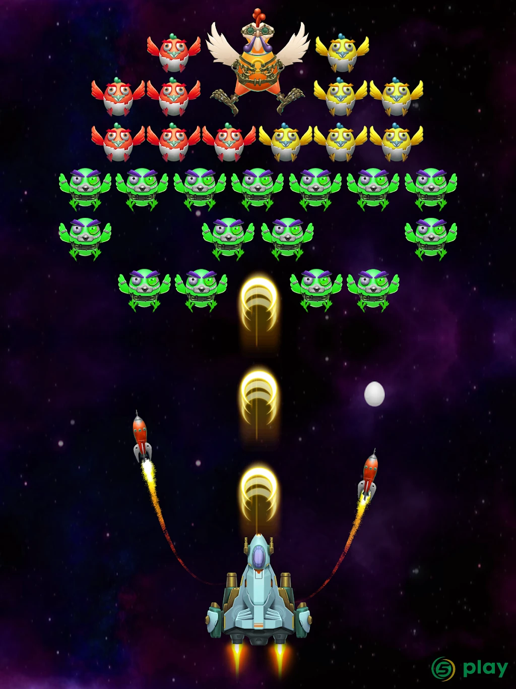 Galaxy Attack: Robot Transform Chicken Shooter — скриншот 12