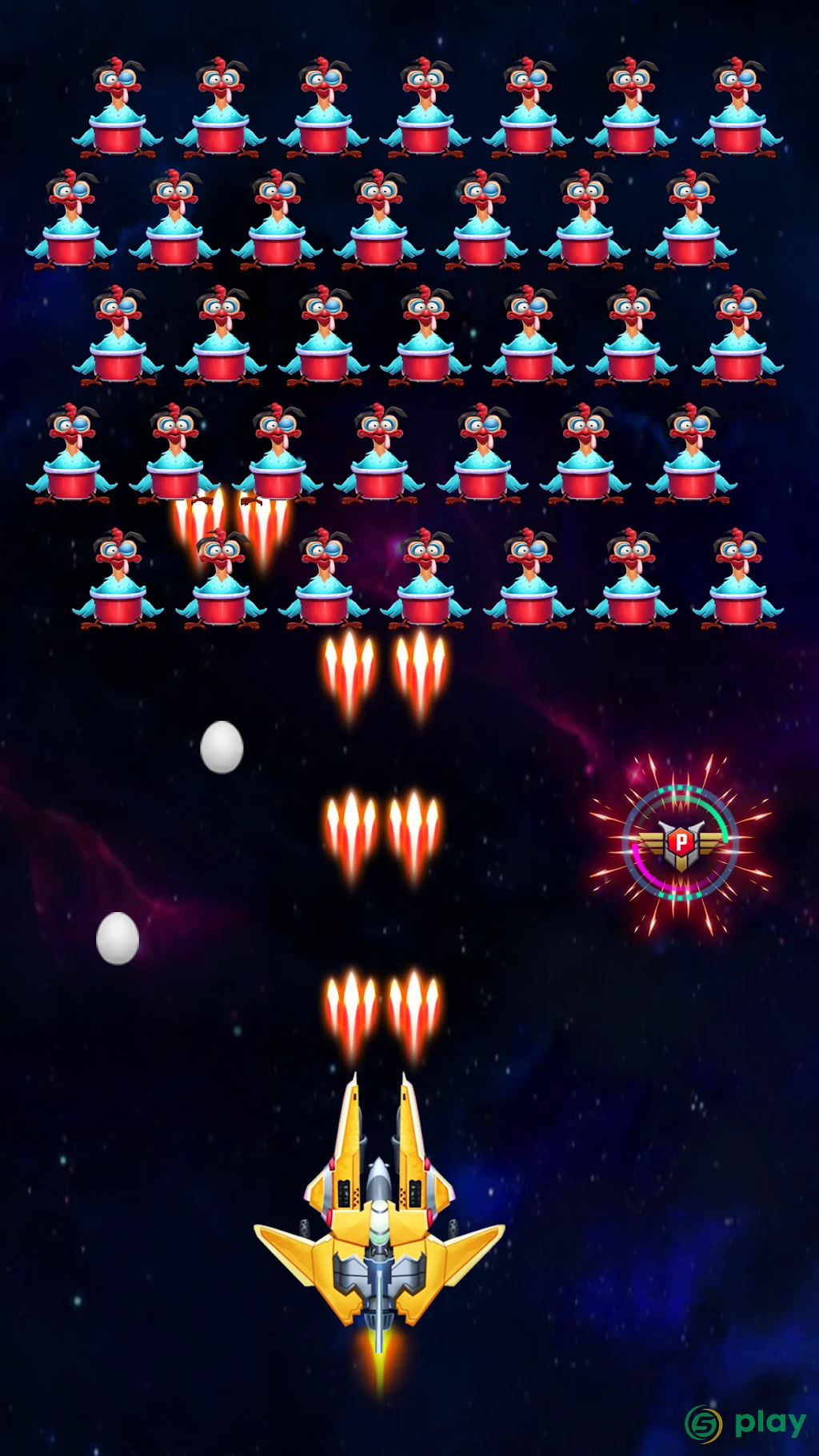 Galaxy Attack: Robot Transform Chicken Shooter — скриншот 3