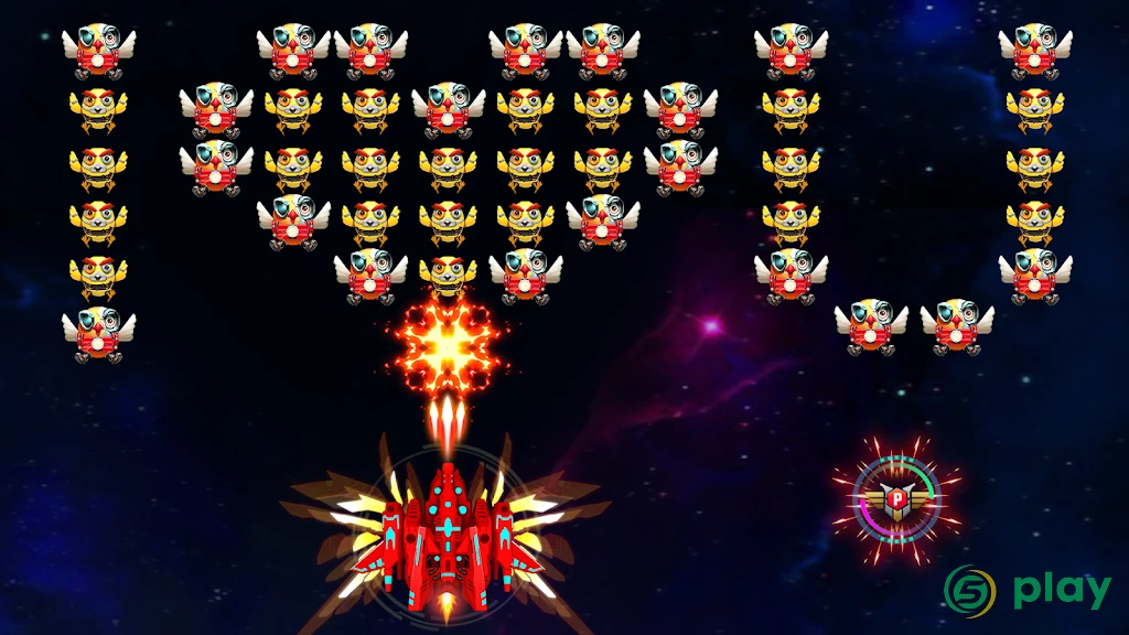 Galaxy Attack: Robot Transform Chicken Shooter — скриншот 6